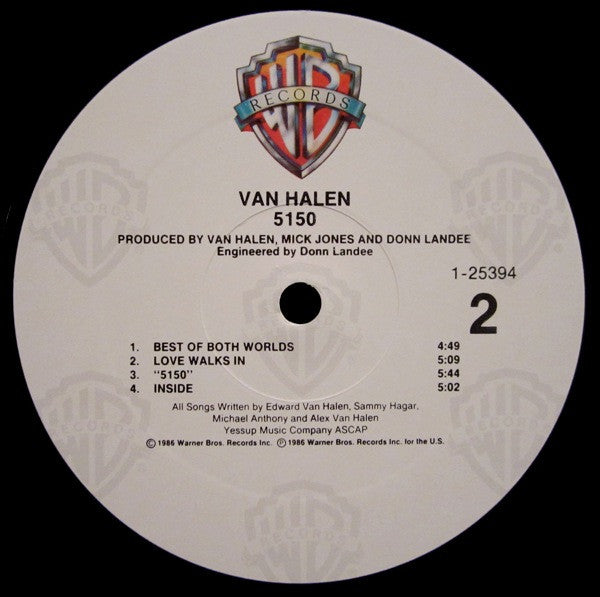 Van Halen ~ 5150 (Vinyl) - Djungel & Jazz