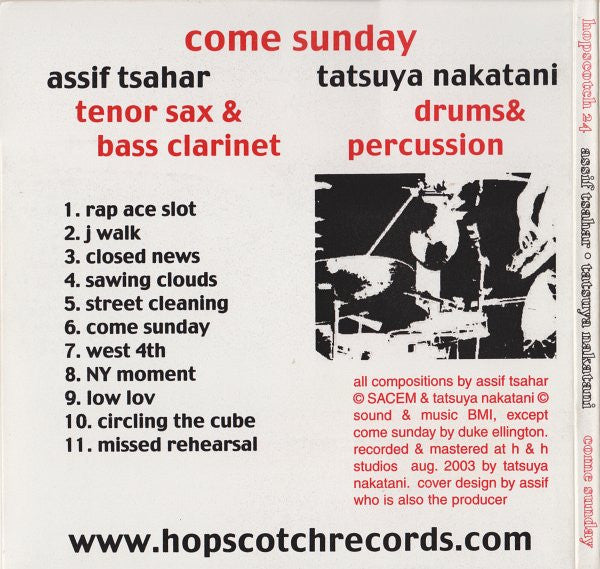 Assif Tsahar / Tatsuya Nakatani ~ Come Sunday (Vinyl) - Djungel & Jazz