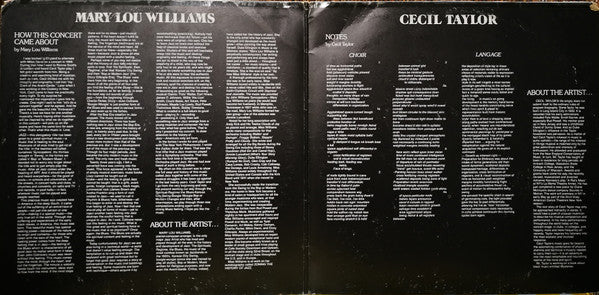 Mary Lou Williams & Cecil Taylor ~ Embraced (Vinyl) - Djungel & Jazz
