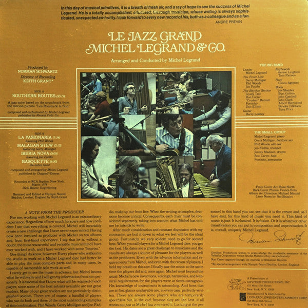 Michel Legrand & Co. ~ Le Jazz Grand (Vinyl) - Djungel & Jazz