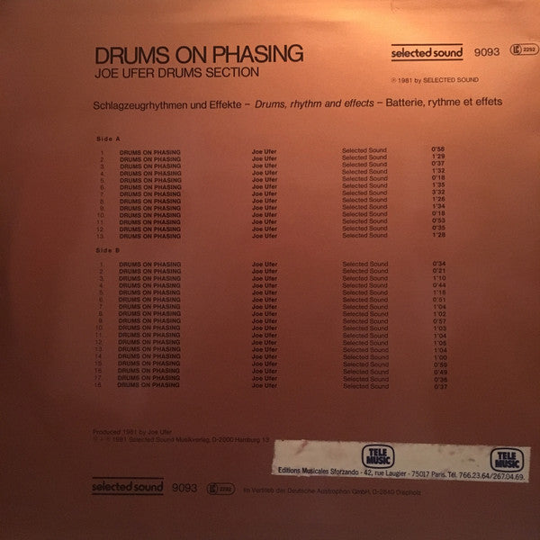 Joe Ufer Drums Section ~ Drums On Phasing (Vinyl) - Djungel & Jazz