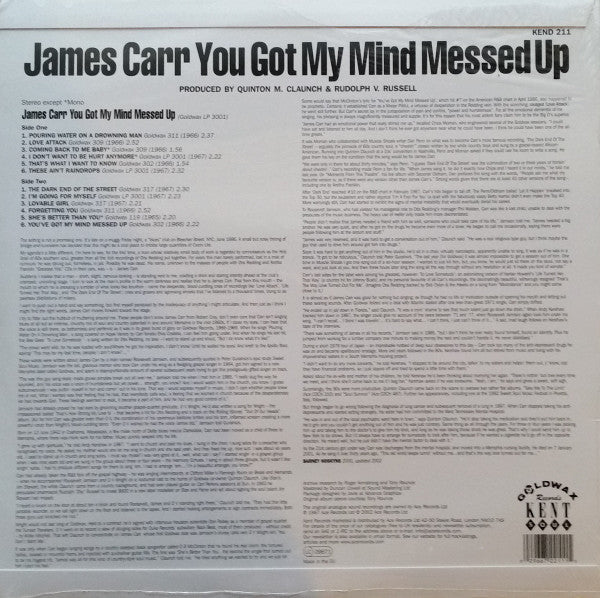 James Carr : You Got My Mind Messed Up (LP, Album, RE)