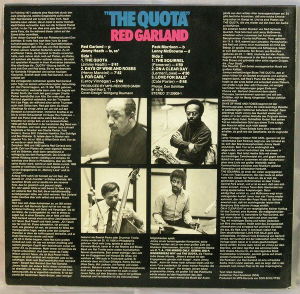 Red Garland ~ The Quota (Vinyl) - Djungel & Jazz