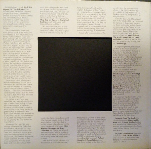 Sonny Stitt ~ Stitt Plays Bird (Vinyl) - Djungel & Jazz