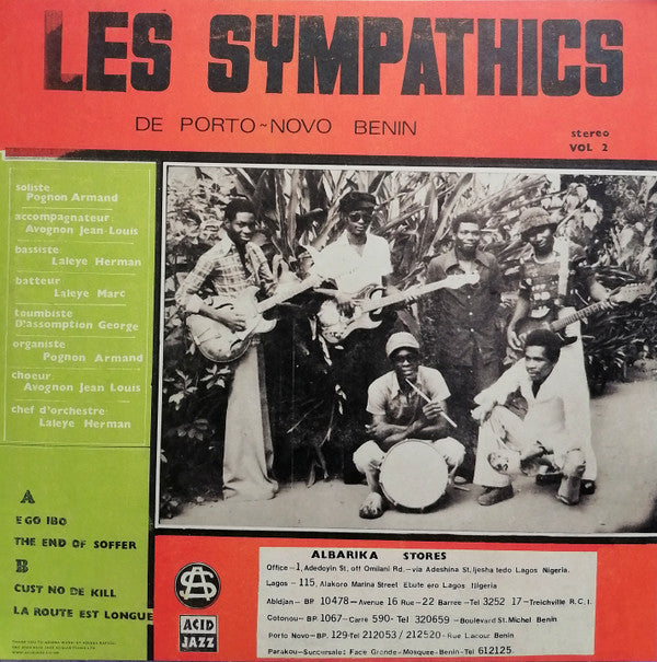 Les Sympathics De Porto-Novo Benin ~ Vol. 2 - Les Sympathics De Porto-Novo Benin (Vinyl) - Djungel & Jazz