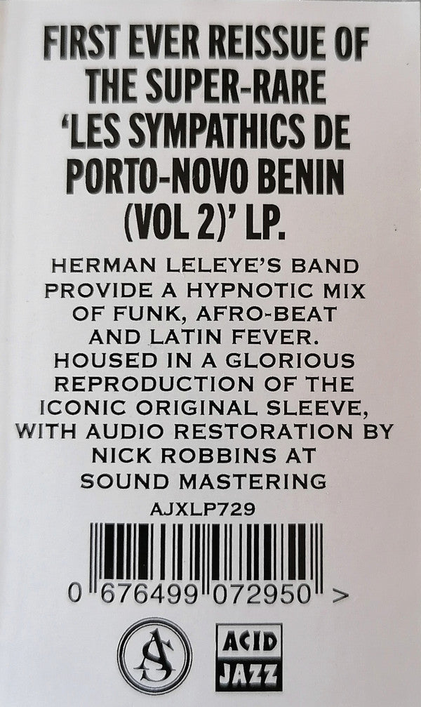 Les Sympathics De Porto-Novo Benin ~ Vol. 2 - Les Sympathics De Porto-Novo Benin (Vinyl) - Djungel & Jazz