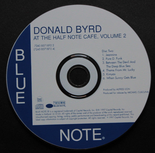 Donald Byrd ~ At The Half Note Cafe, Volumes 1 & 2 (Vinyl) - Djungel & Jazz