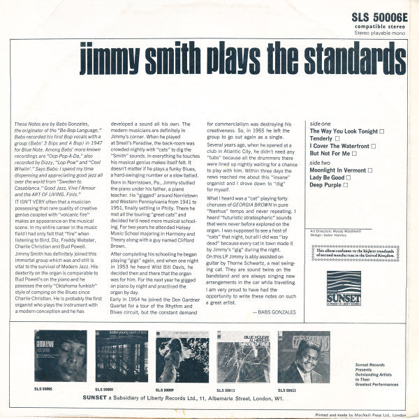 Jimmy Smith ~ Jimmy Smith Plays The Standards (Vinyl) - Djungel & Jazz