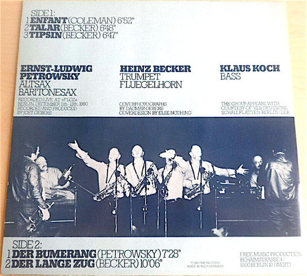 Ernst-Ludwig Petrowsky Trio ~ Selb-Dritt (Vinyl) - Djungel & Jazz