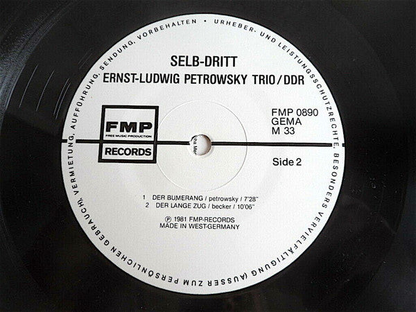 Ernst-Ludwig Petrowsky Trio ~ Selb-Dritt (Vinyl) - Djungel & Jazz