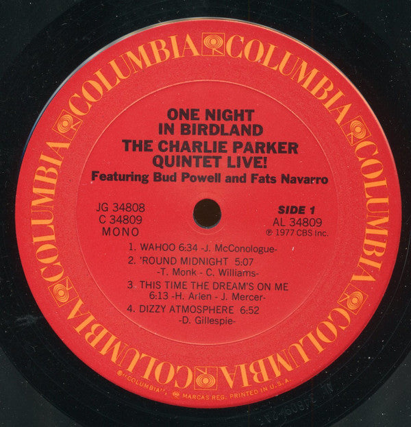 Charlie Parker ~ One Night In Birdland (Vinyl) - Djungel & Jazz