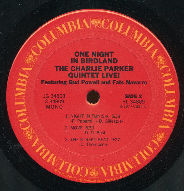 Charlie Parker ~ One Night In Birdland (Vinyl) - Djungel & Jazz