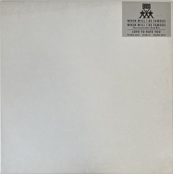 Bros ~ When Will I Be Famous (Vinyl) - Djungel & Jazz