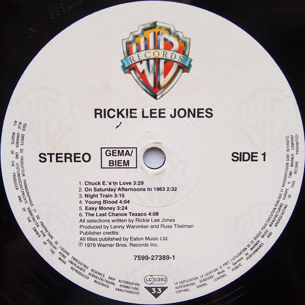 Rickie Lee Jones ~ Rickie Lee Jones (Vinyl) - Djungel & Jazz