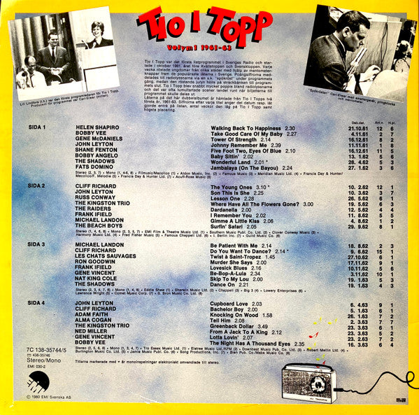 Various ~ Hitlåtarna Från Radioprogrammet Tio I Topp Vol. 1 (Vinyl) - Djungel & Jazz