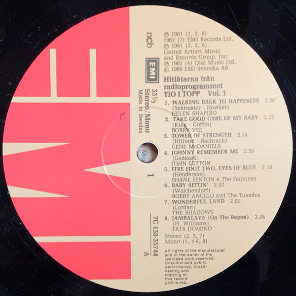 Various ~ Hitlåtarna Från Radioprogrammet Tio I Topp Vol. 1 (Vinyl) - Djungel & Jazz