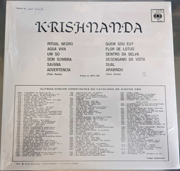 Pedro Santos ~ Krishnanda (Vinyl) - Djungel & Jazz