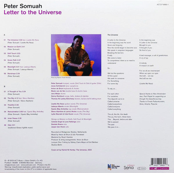 Peter Somuah ~ Letter To The Universe (Vinyl) - Djungel & Jazz