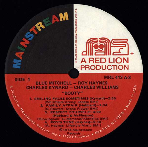 Blue Mitchell, Roy Haynes, Charles Kynard, Charles Williams (15) : Booty (LP)