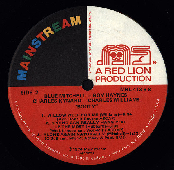 Blue Mitchell, Roy Haynes, Charles Kynard, Charles Williams (15) : Booty (LP)