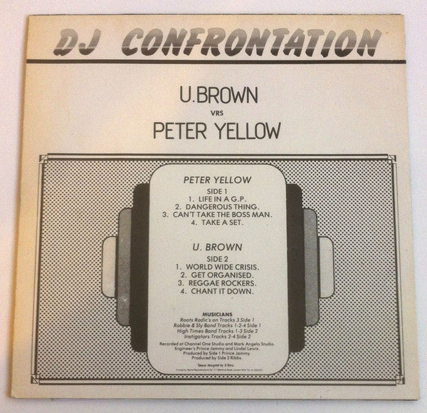 U Brown Vrs Peter Yellow : DJ Confrontation (LP, Album)