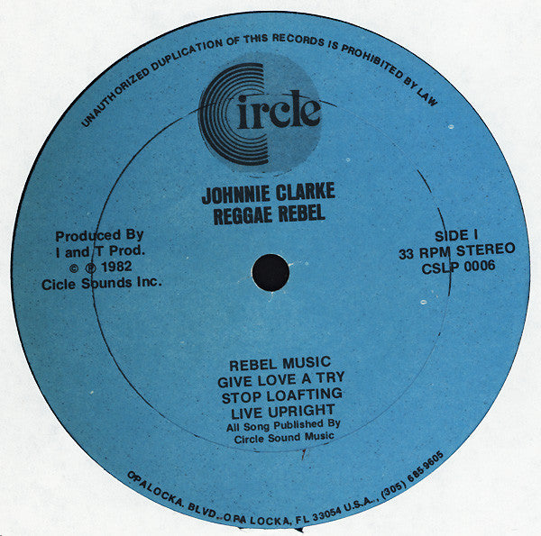 Johnny Clarke : Reggae Rebel (LP, Album)