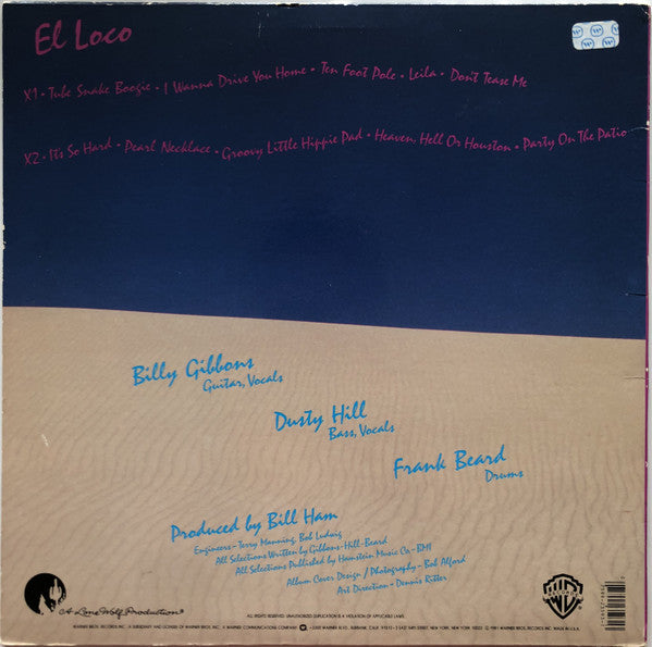 ZZ Top : El Loco (LP, Album, CAP)