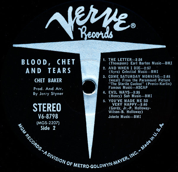 Chet Baker ~ Blood, Chet And Tears (Vinyl) - Djungel & Jazz