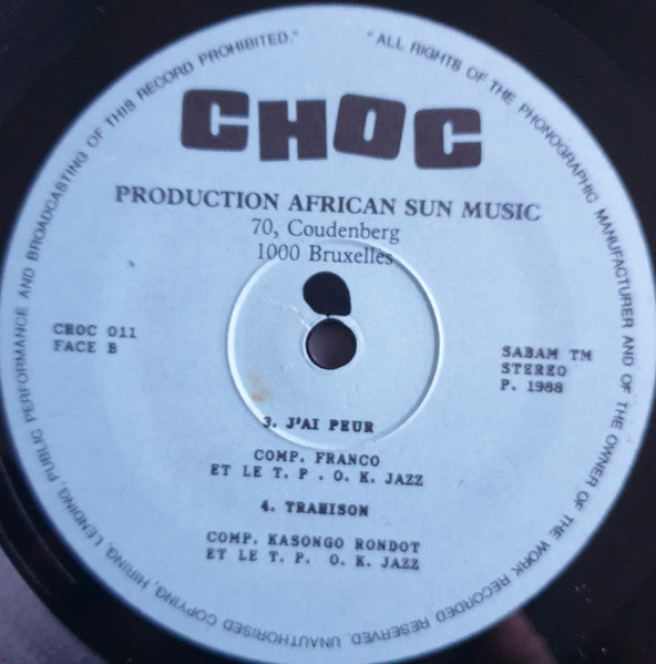 Franco - Nana Akumu - Baniel Et Le Orchestre T.P.O.K. Jazz ~ Cherche Une Maison A Louer Pour Moi Cheri (Vinyl) - Djungel & Jazz