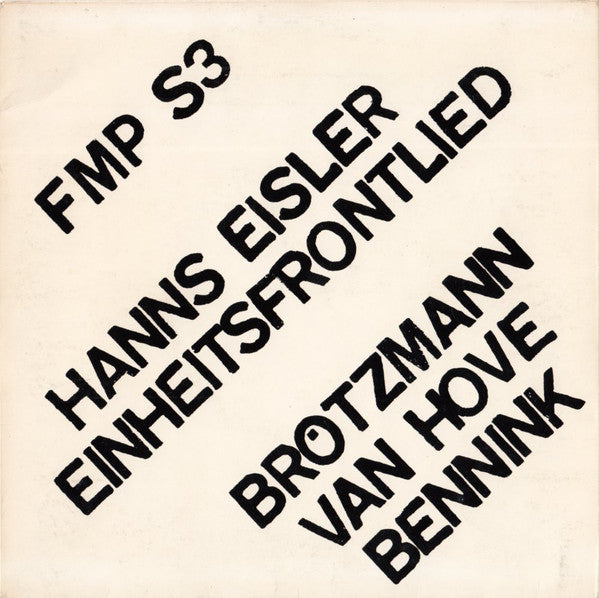 Hanns Eisler - Brötzmann / Van Hove / Bennink ~ Einheitsfrontlied (Vinyl) - Djungel & Jazz