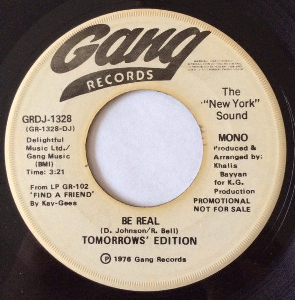 Tomorrow's Edition ~ Be Real (Vinyl) - Djungel & Jazz