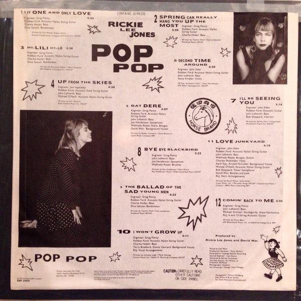 Rickie Lee Jones ~ Pop Pop (Vinyl) - Djungel & Jazz