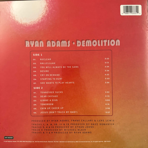 Ryan Adams ~ Demolition (Vinyl) - Djungel & Jazz