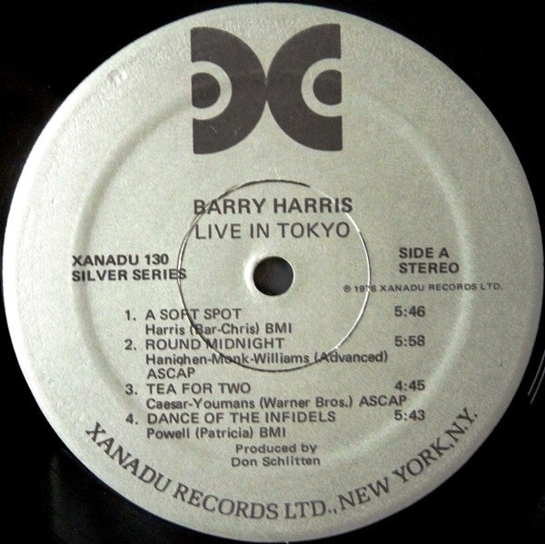 Barry Harris  ~ Live In Tokyo (Vinyl) - Djungel & Jazz
