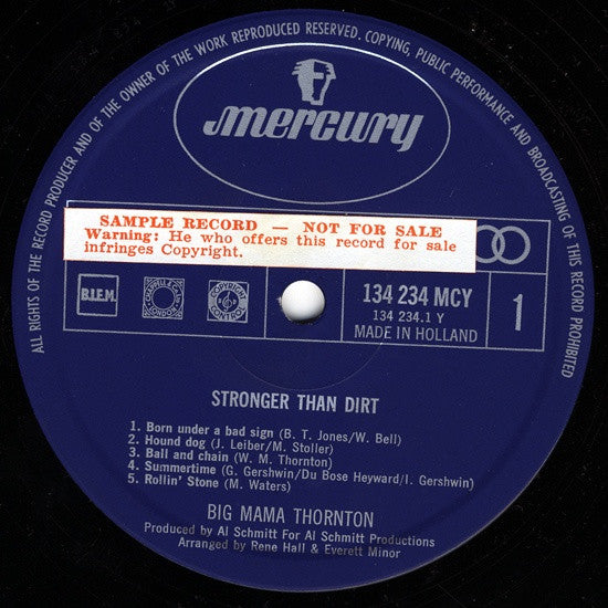 Big Mama Thornton : Stronger Than Dirt (LP, Album)