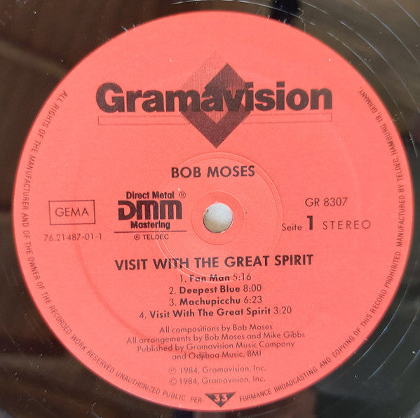 Bob Moses ~ Visit With The Great Spirit (Vinyl) - Djungel & Jazz