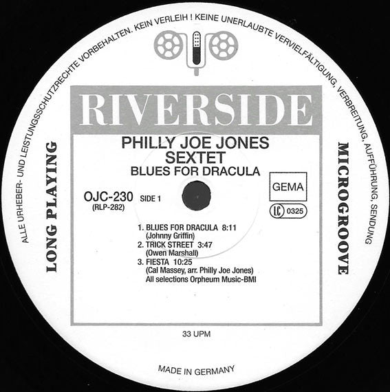 Philly Joe Jones Sextet ~ Blues For Dracula (Vinyl) - Djungel & Jazz