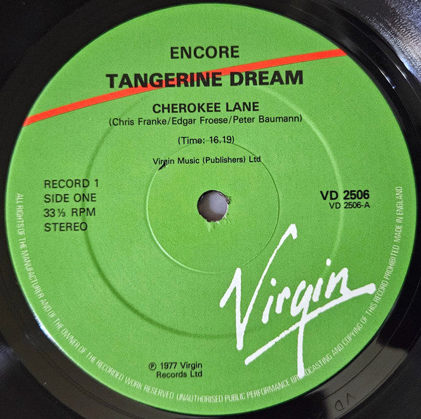 Tangerine Dream ~ Encore (Vinyl) - Djungel & Jazz