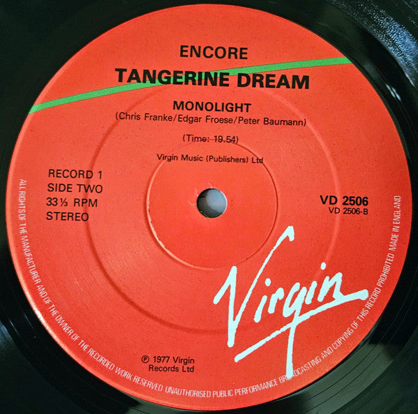 Tangerine Dream ~ Encore (Vinyl) - Djungel & Jazz