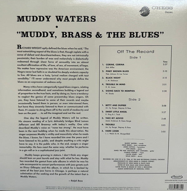 Muddy Waters ~ Muddy, Brass & The Blues (Vinyl) - Djungel & Jazz