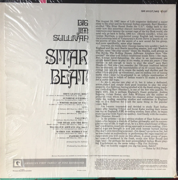 Big Jim Sullivan ~ Sitar Beat (Vinyl) - Djungel & Jazz