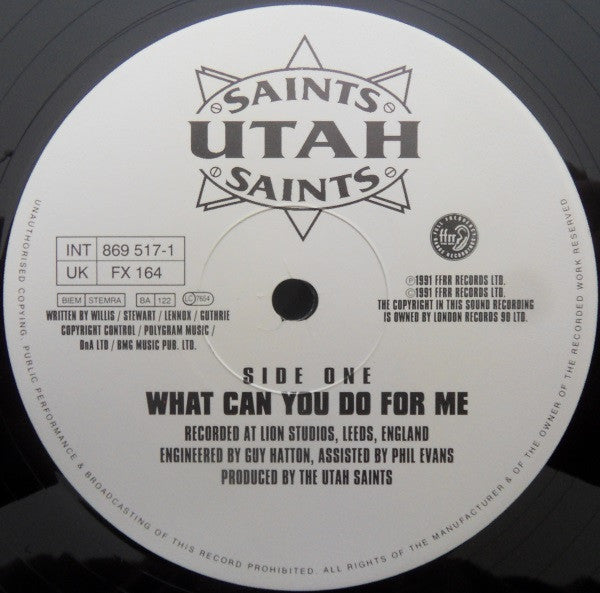 Utah Saints ~ What Can You Do For Me (Vinyl) - Djungel & Jazz