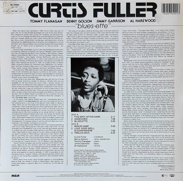 Curtis Fuller ~ Blues-ette (Vinyl) - Djungel & Jazz