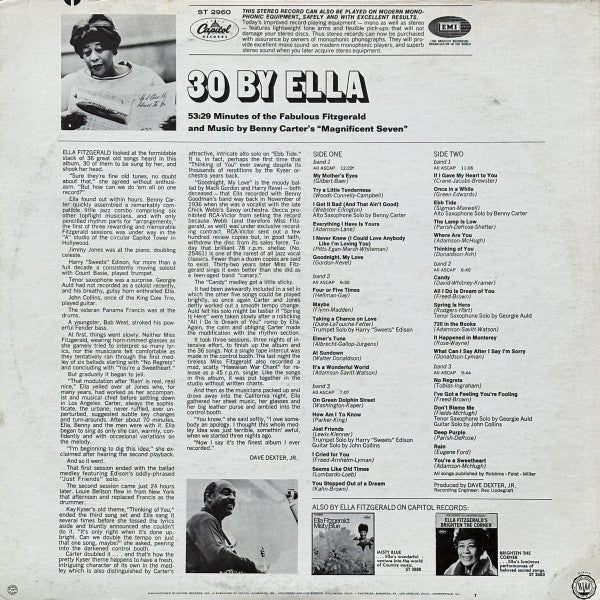 Ella Fitzgerald ~ 30 By Ella (Vinyl) - Djungel & Jazz