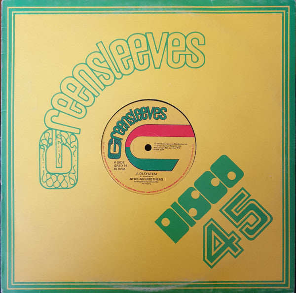 African Brothers (4) : A Di System / Gimme Gimme African Love (12")