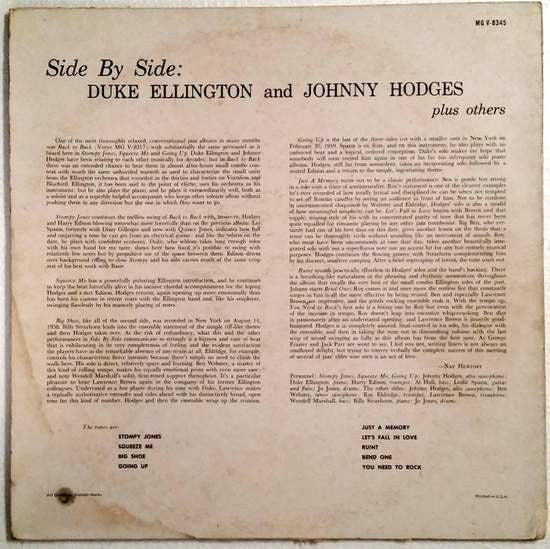 Duke Ellington And Johnny Hodges : Side By Side (LP, Album, Mono)
