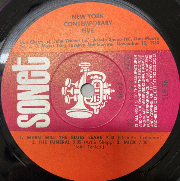 The New York Contemporary Five ~ Vol. 1. (Vinyl) - Djungel & Jazz