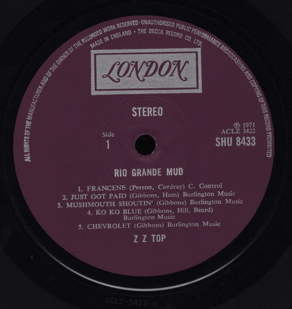 ZZ Top ~ Rio Grande Mud (Vinyl) - Djungel & Jazz