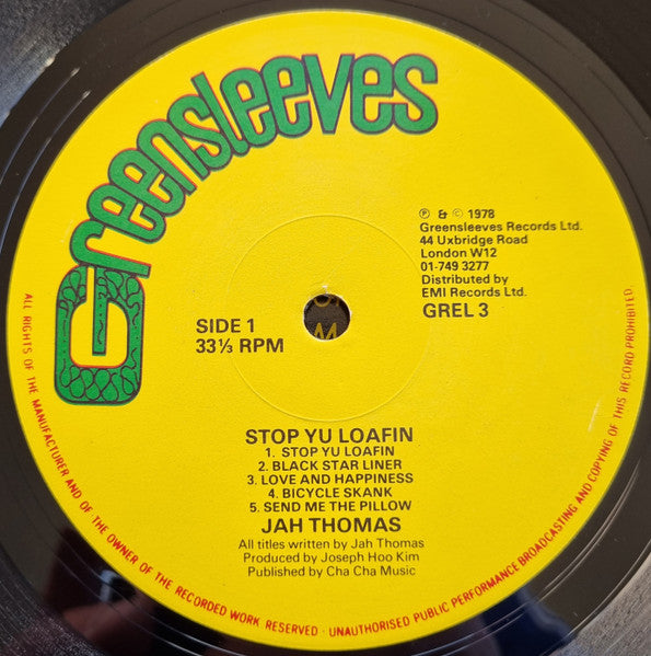 Jah Thomas : Stop Yu Loafin (LP, Album)