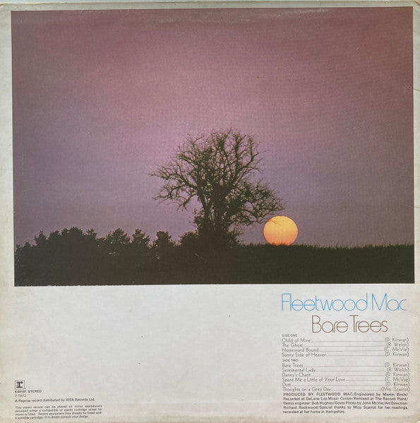 Fleetwood Mac : Bare Trees (LP, Album, Fir)